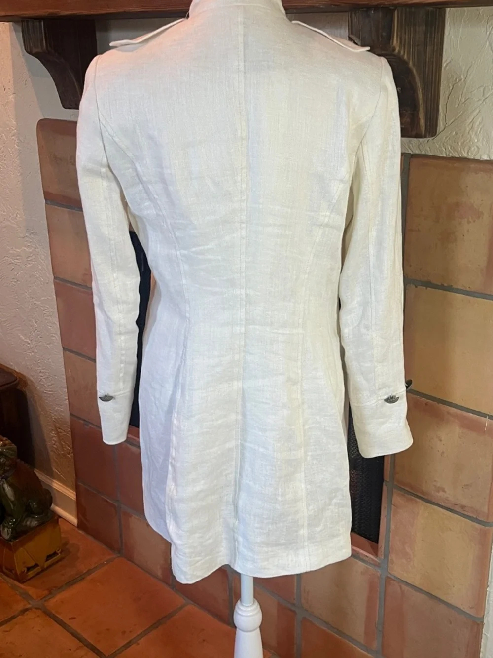 INSIGHT New York Linen Open Trench, Cream, size 4